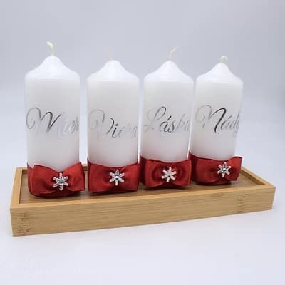 Adventné sviečky Mier, Viera, Láska, Nádej
