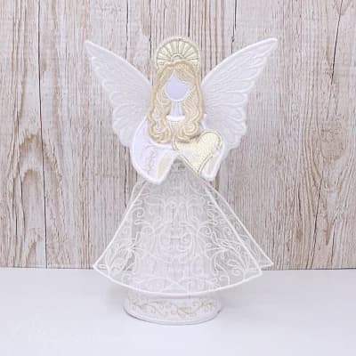 Vyšívaný 3D anjelik,  24 cm
