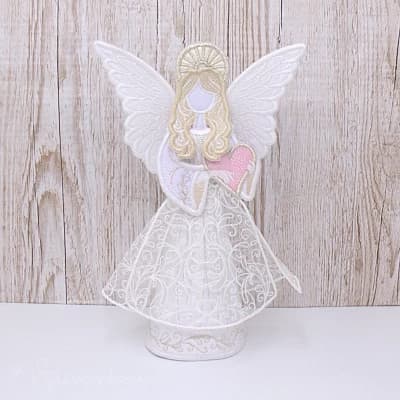 Vyšívaný 3D anjelik,  24 cm